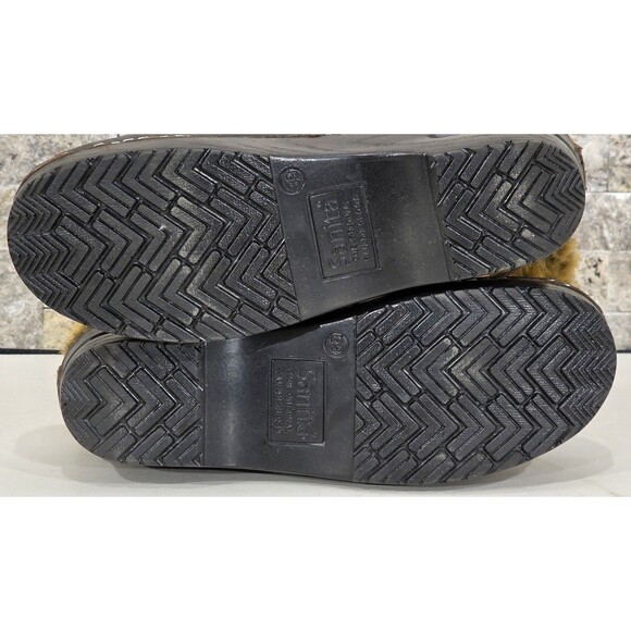 Sanita Wixen Winter Boots Leather Fur Danish Clog Brown Yeti Rare Women 39 | 8.5 - Picture 6 of 12